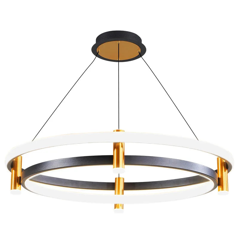 Afralia™ Modern LED Ceiling Chandelier | Two Rings 2Decks | Nordic Designer Pendant Light