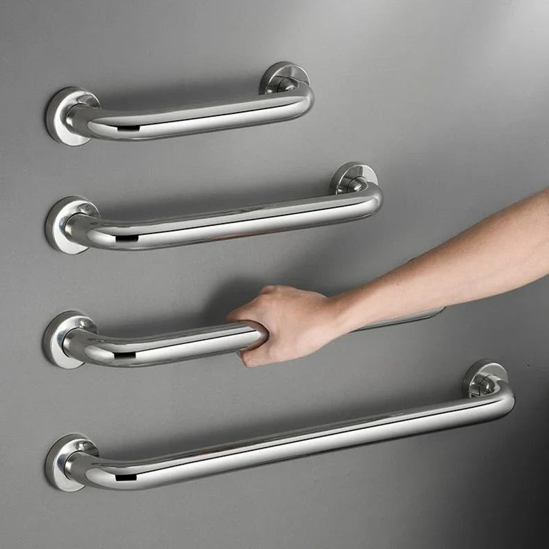 Afralia™ Stainless Steel Toilet Handrail Bar Towel Rack Shower Handle Non-slip Grip