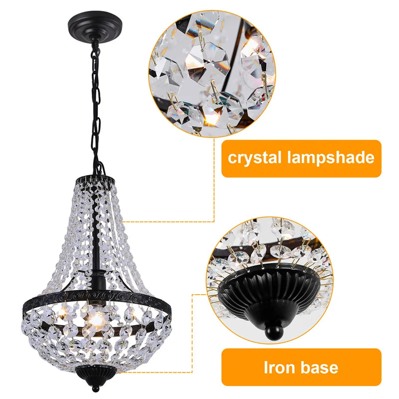 Afralia™ Crystal Chandelier Pendant Light for Exquisite Dining and Living Room Decor