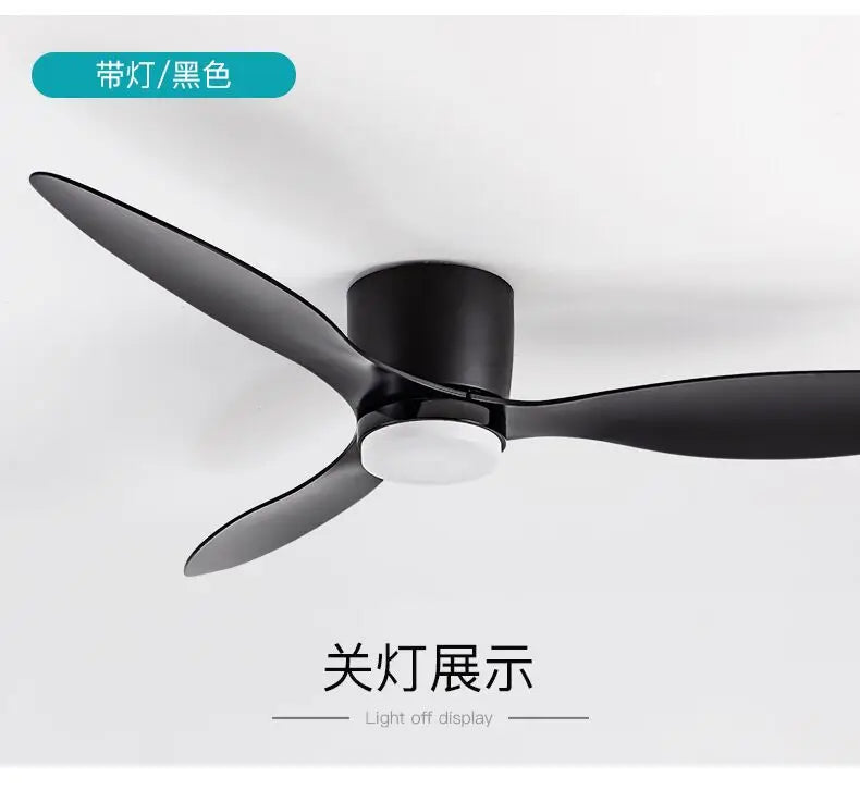 Afralia™ Modern DC Motor Ceiling Fan 6 Speeds Remote Control 20CM Led