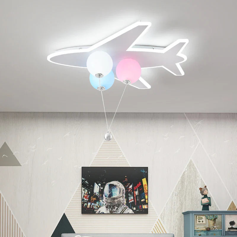 Afralia™ Kids Cloud/Aircraft Chandelier with Remote Control - Interior Lighting Solution