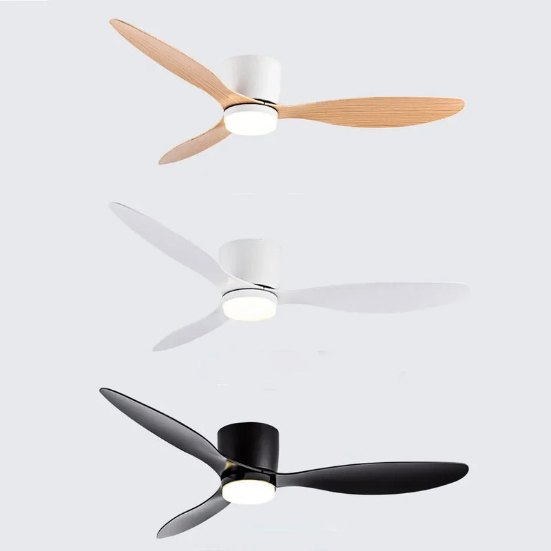 Afralia™ Modern DC Motor Ceiling Fan 6 Speeds Timing Remote Control Light 20CM