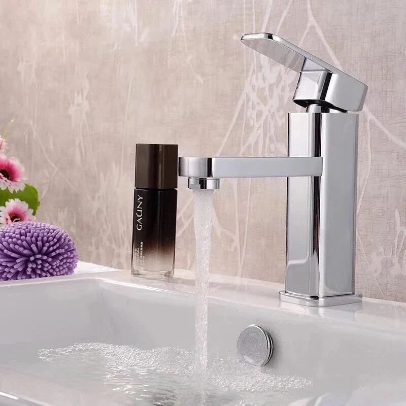Afralia™ Matte Black Single Hole Bathroom Faucet for Hot Cold Water Sink Mixing