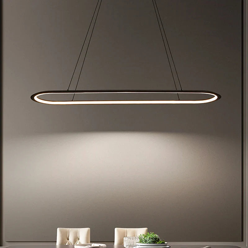 Nordic Oval Ceiling Chandelier for Kitchen Island Bar by Afralia™