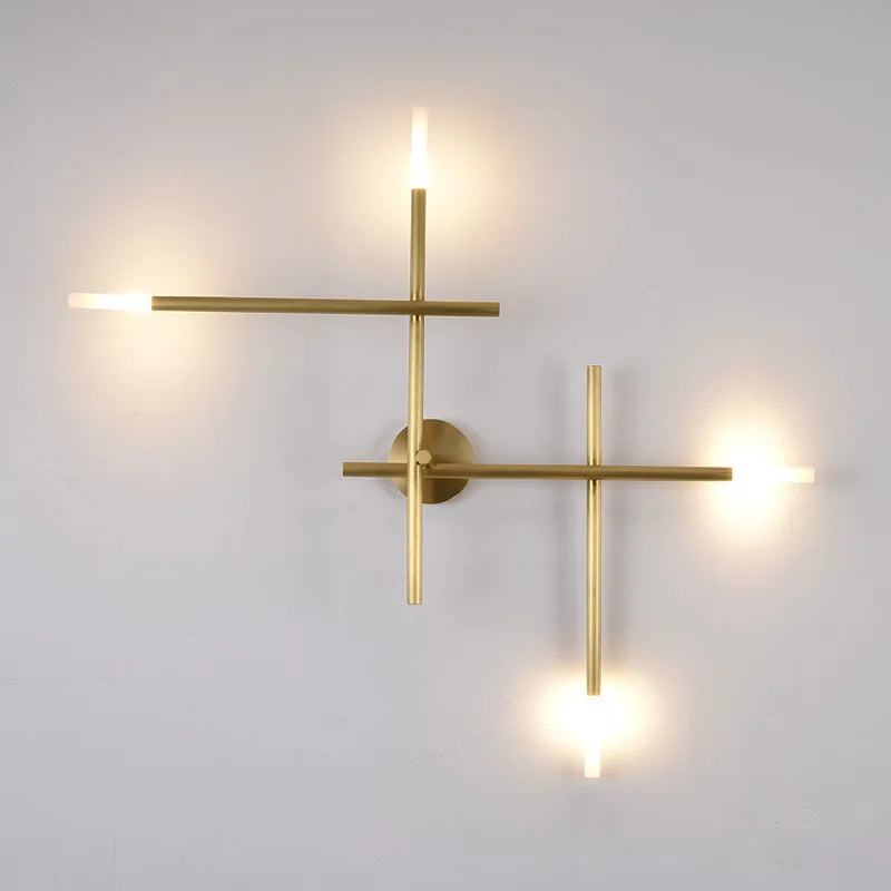 Afralia™ Cross-Shaped Wall Lamp for Bedroom Sofa Living Room Staircase - Nordic Design