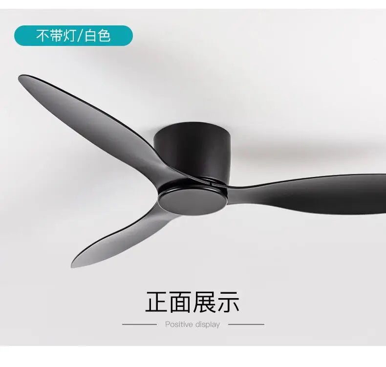 Afralia™ Modern DC Motor Ceiling Fan 6 Speeds Remote Control 20CM Low Floor Loft
