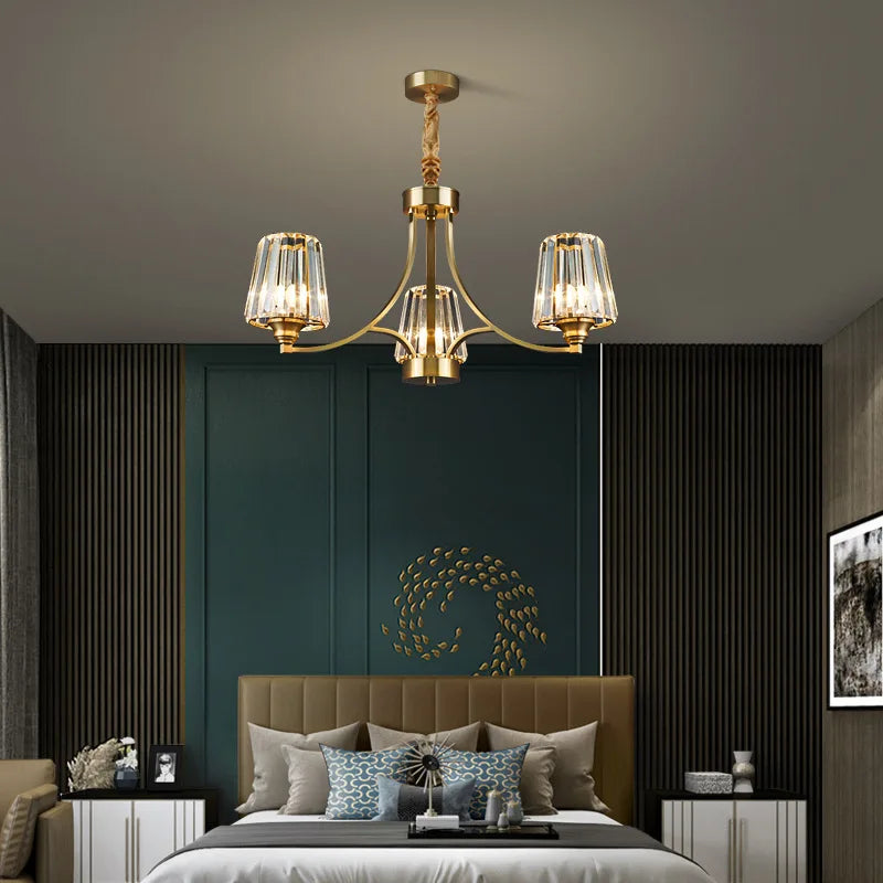 Afralia™ Luxury Postmodern Crystal Chandelier for Living Room, Bedroom, Dining Room