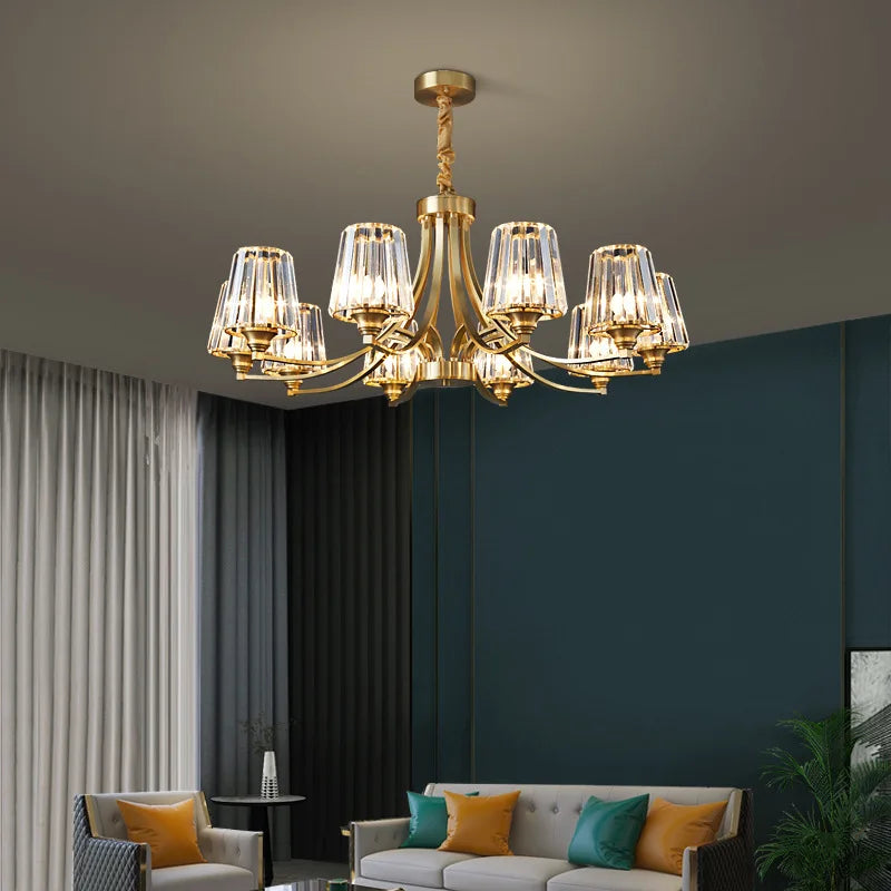 Afralia™ Luxury Postmodern Crystal Chandelier for Living Room, Bedroom, Dining Room