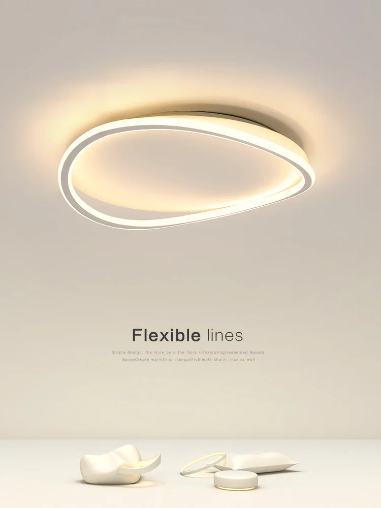 Afralia™ Round Master Bedroom Lamp | Nordic LED Ceiling Light for Modern Living Rooms