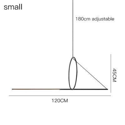 Afralia™ Modern Black Iron LED Chandelier for Dining & Kitchen - 120cm