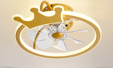 Afralia™ Smart Ceiling Fan Light with Remote Control, Electric Fan for Home, Children's Bedroom