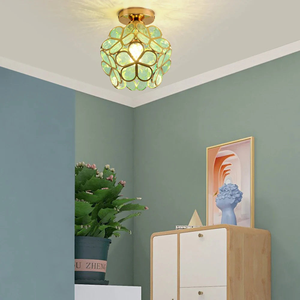 Afralia™ Crystal Petal Ceiling Light: Modern LED Lamps for Bedroom, Living Room, Corridor & Balcony
