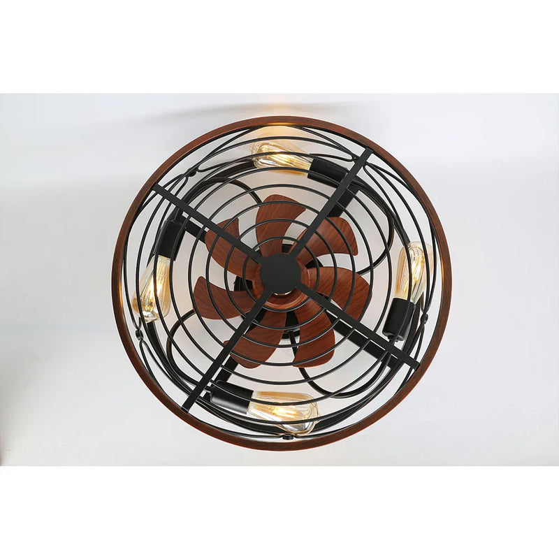 Afralia™ Retro Remote Control Ceiling Fan with Light for Living Room.