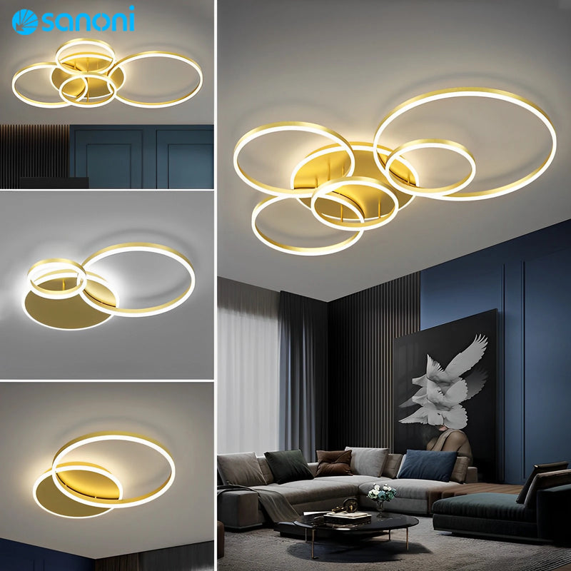 Afralia™ Modern LED Ceiling Lamp Luxury Chandelier