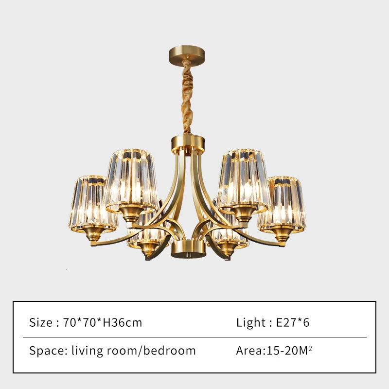 Afralia™ Luxury Crystal Chandelier for Home Lighting Fixture
