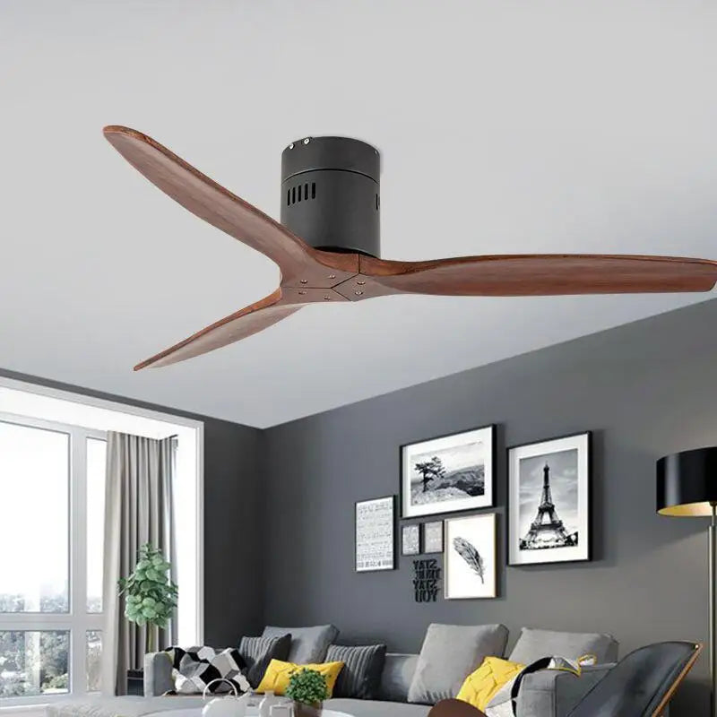 Afralia™ 52" Wood Blades Ceiling Fan, Remote Control DC Motor, Reverse Function