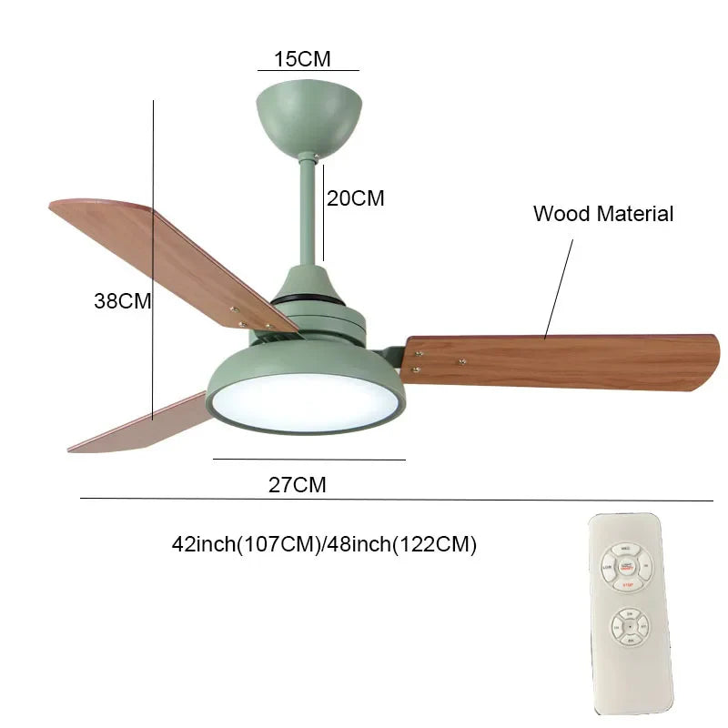 Afralia™ Wooden Ceiling Fans with Lights 42/48 Inch Industrial Wind Blades, Remote Dimming