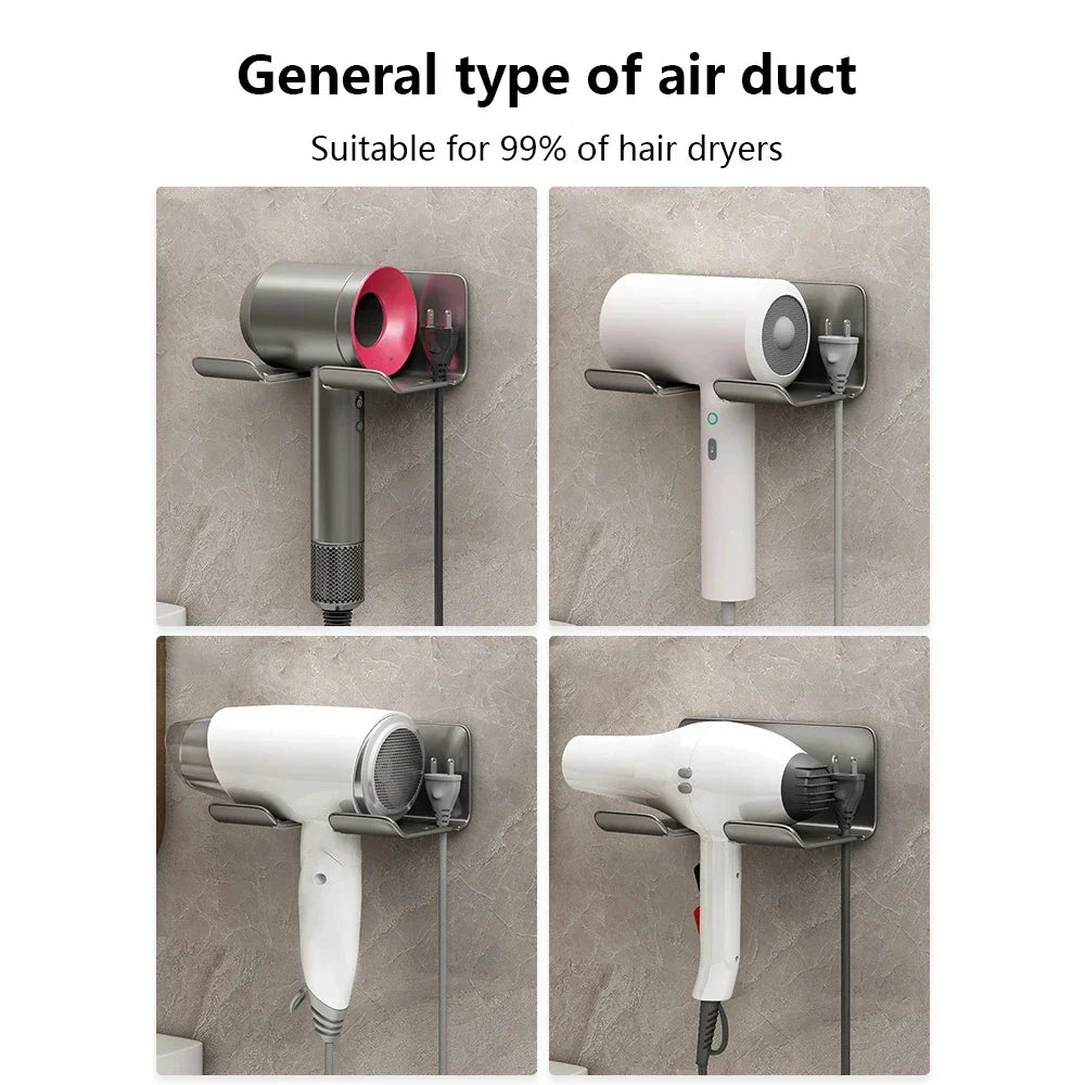 Afralia™ Hair Dryer Holder and Bathroom Shelves with Storage Box