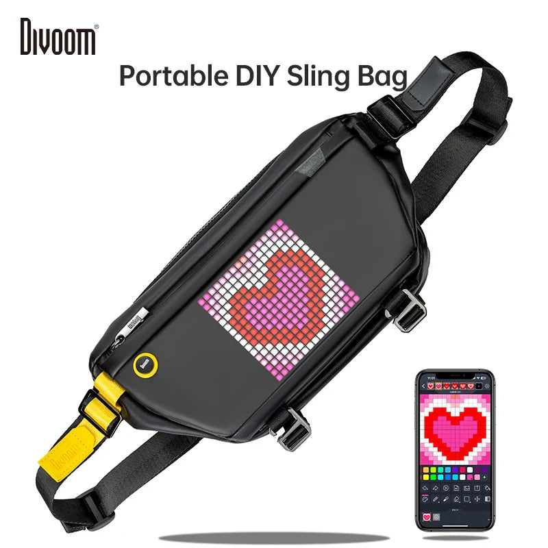 Afralia™ Pixel Art Speaker Bag: Portable, Customizable, Waterproof, Fashionable for Outdoor Activities