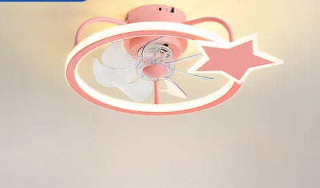 Afralia™ Smart Ceiling Fan Light with Remote Control, Electric Fan for Home, Children's Bedroom