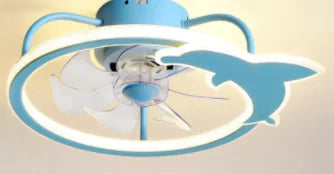 Afralia™ Smart Ceiling Fan Light with Remote Control, Electric Fan for Home, Children's Bedroom