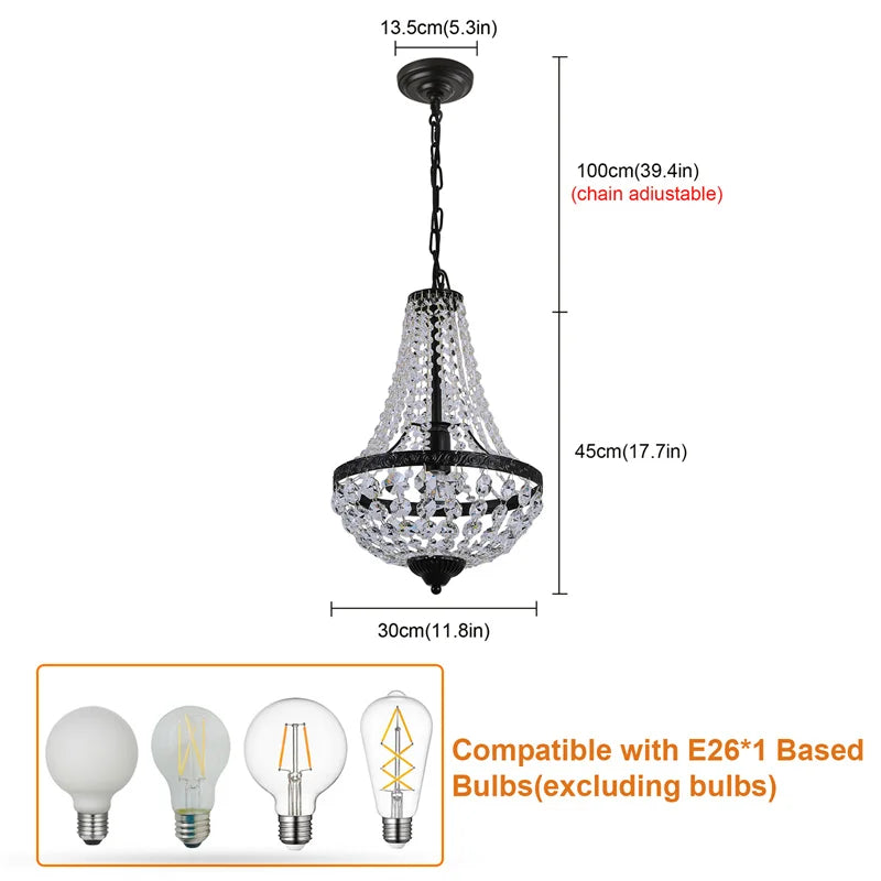 Afralia™ Crystal Chandelier Pendant Light for Exquisite Dining and Living Room Decor