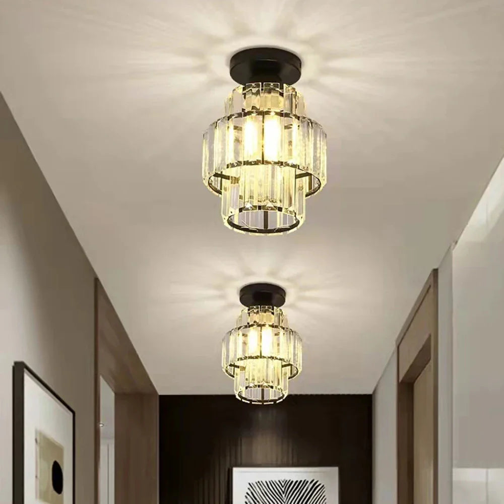 Afralia™ Black Gold Minimalist LED Chandelier Pendant Lights for Kitchen Island