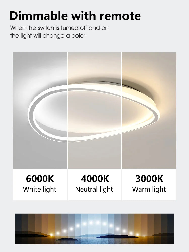 Afralia™ Round Master Bedroom Lamp | Nordic LED Ceiling Light for Modern Living Rooms