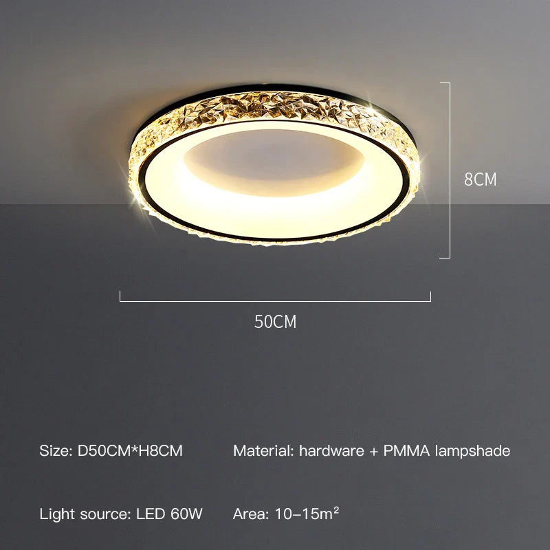 Afralia™ LED Round Ceiling Light with Remote Control for Bedroom Living Room