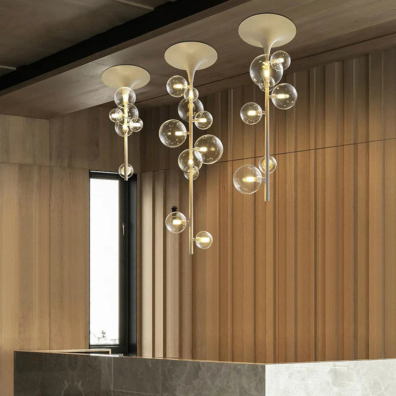 Afralia™ Glass Bubble Pendant Light: Modern Nordic Design for Dining Room, Bar, Coffee Shop.