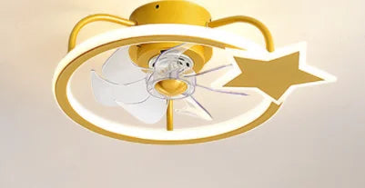 Afralia™ Smart Ceiling Fan Light with Remote Control, Electric Fan for Home, Children's Bedroom