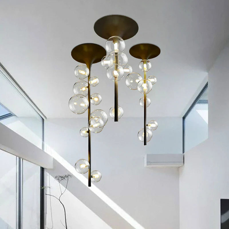 Afralia™ Glass Bubble Pendant Light: Modern Nordic Design for Dining Room, Bar, Coffee Shop.