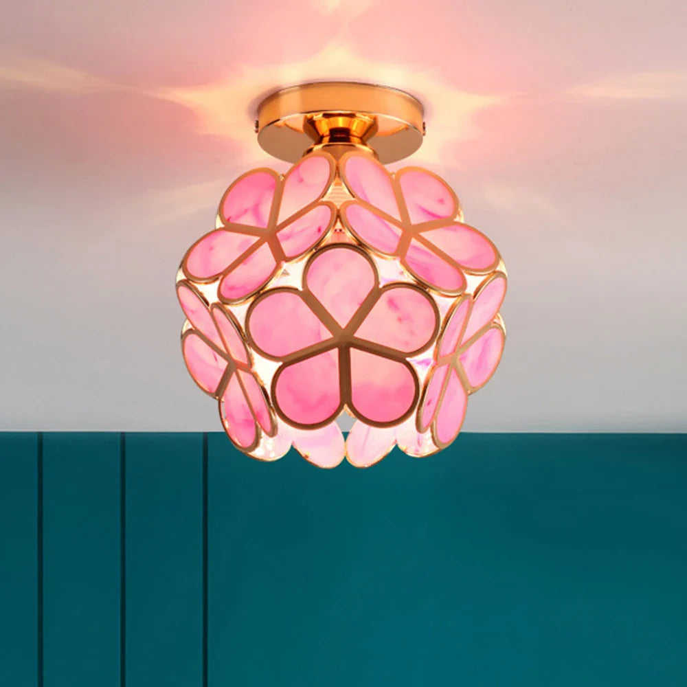 Afralia™ Crystal Petal Ceiling Light: Modern LED Lamps for Bedroom, Living Room, Corridor & Balcony