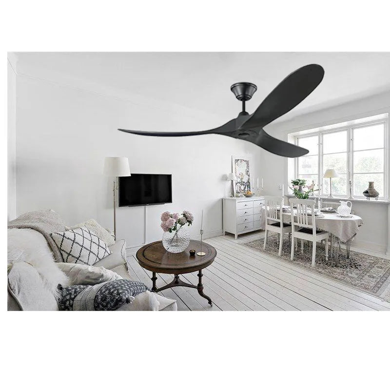 Afralia™ Wood Ceiling Fan 42-60" Industrial Vintage Retro DC Motor Remote-Controlled Fans