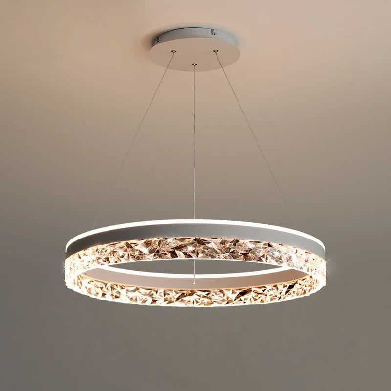 Afralia™ Modern Round LED Chandelier for Luxe Interior Decor Lighting