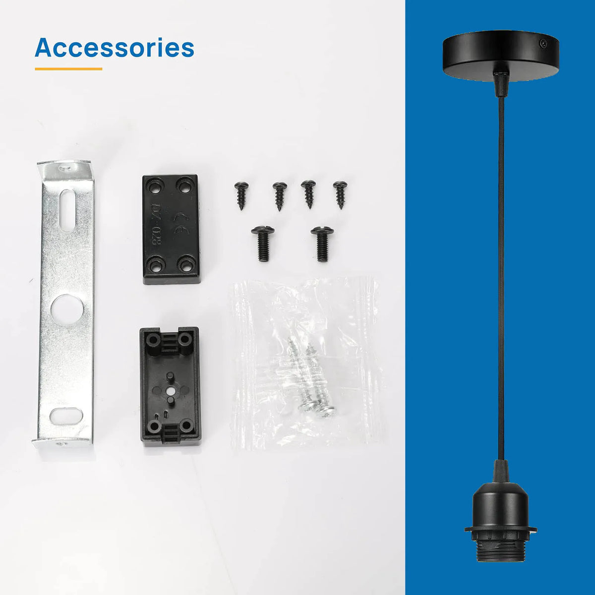 Afralia™ Pendant Light Black White Base E26 E27 DIY Modern Ceiling Hanging Mini Light
