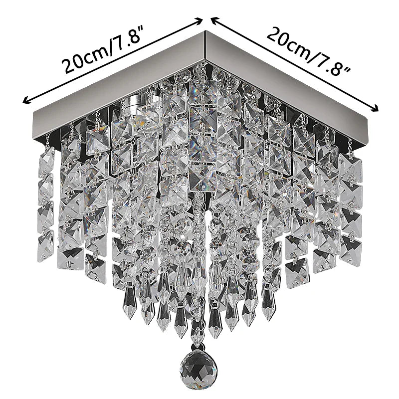 Afralia™ Crystal LED Chandelier Ceiling Lamp for Luxe Home Decor