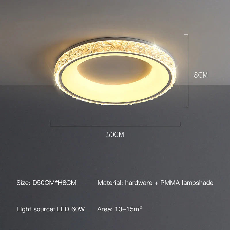 Afralia™ LED Round Ceiling Light with Remote Control for Bedroom Living Room