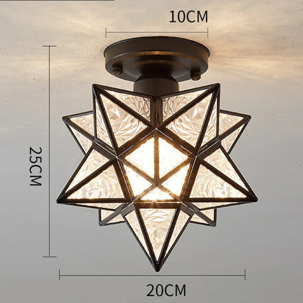 Afralia™ Modern Golden Star Ceiling Lights for Dining Room Kitchen Décor
