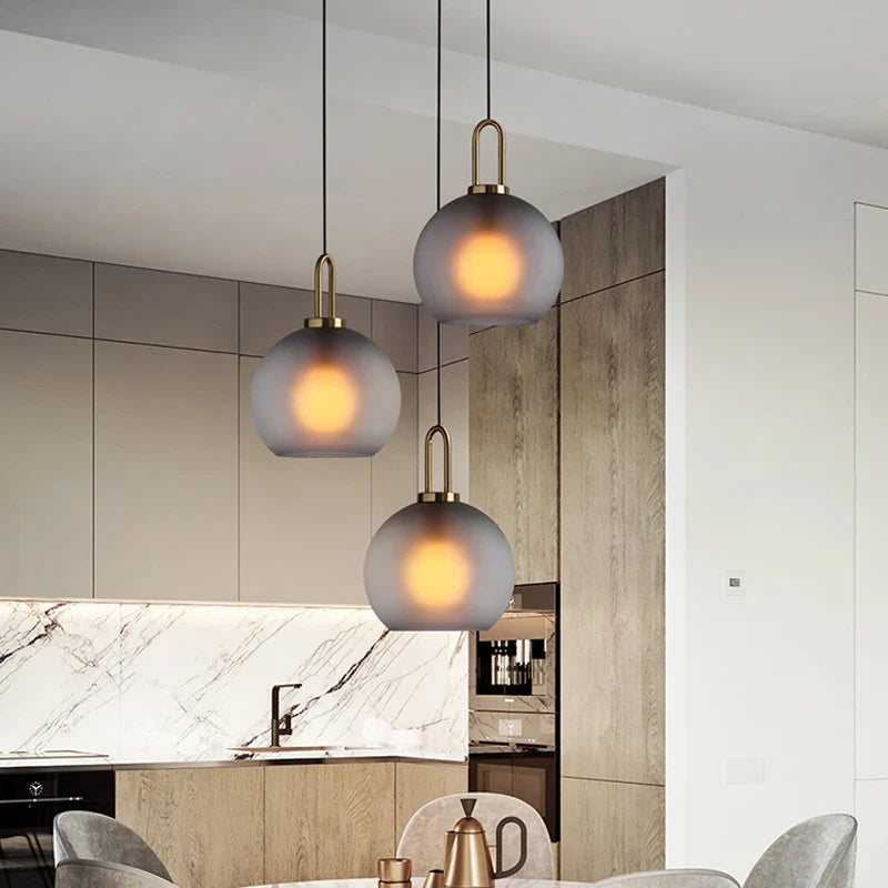 Afralia™ Glass Pendant Light for Nordic Restaurant Chandelier Design in Dining Room