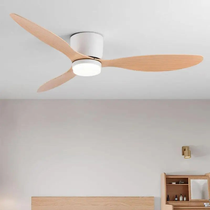 Afralia™ Modern Led Ceiling Fan DC Motor 6 Speeds Remote Control 20CM LuxurytoBeDefined