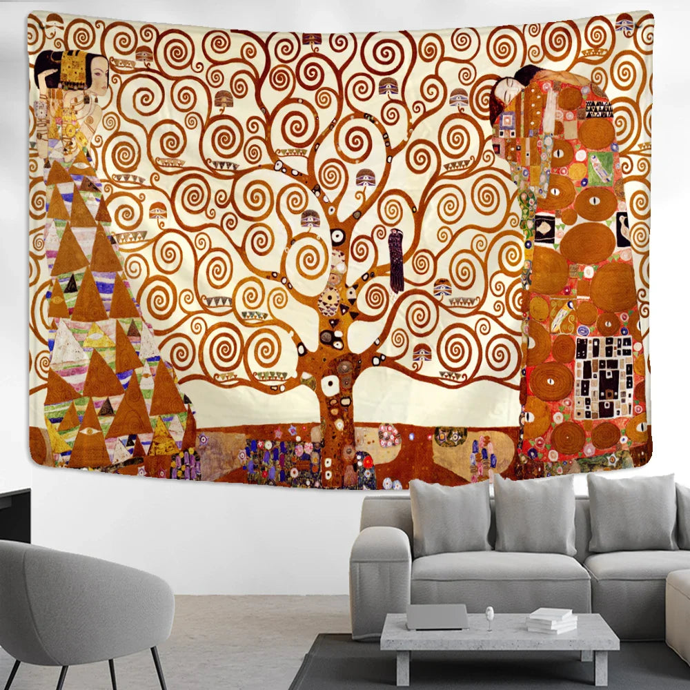 Afralia™ Psychedelic Tree of Life Tapestry Wall Hanging - Hippie Bohemian Home Art Decor
