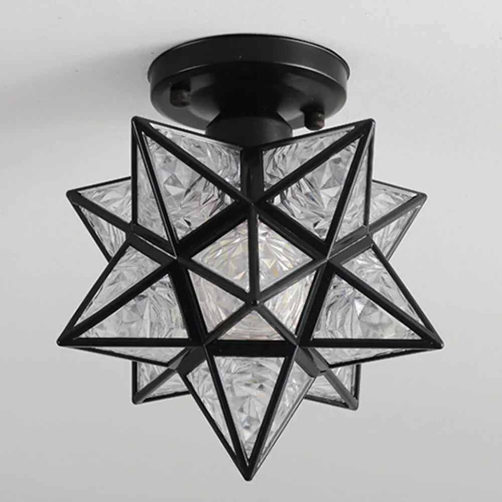 Afralia™ Modern Golden Star Ceiling Lights for Dining Room Kitchen Décor