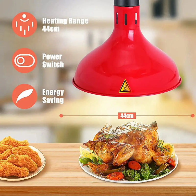 Afralia™ Electric Heat Lamp Telescopic Food Preservation Pendant Light for Restaurants