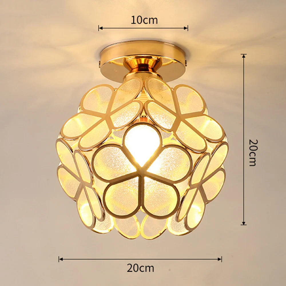 Afralia™ Crystal Petal Ceiling Light: Modern LED Lamps for Bedroom, Living Room, Corridor & Balcony