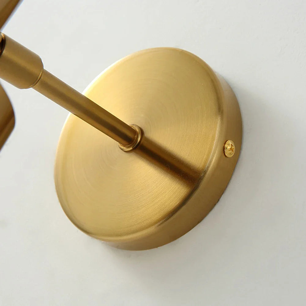 Afralia™ Nordic Brass Plated Wall Lamp for Elegant Bedroom and Office Lighting