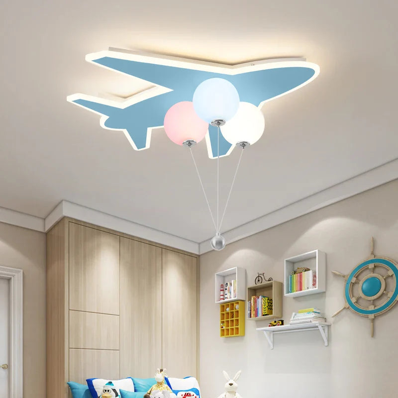 Afralia™ Kids Cloud/Aircraft Chandelier with Remote Control - Interior Lighting Solution