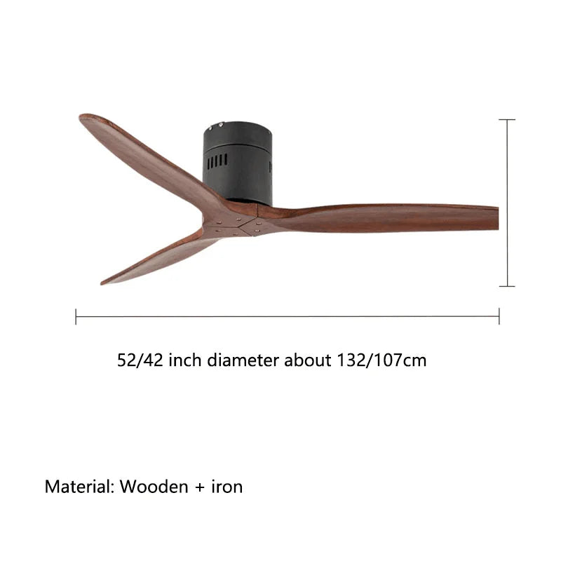 Afralia™ 52" Wood Blades Ceiling Fan, Remote Control DC Motor, Reverse Function