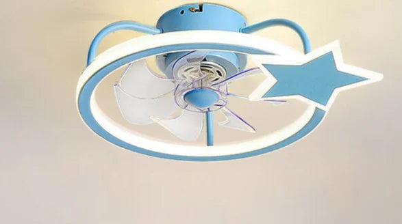 Afralia™ Smart Ceiling Fan Light with Remote Control, Electric Fan for Home, Children's Bedroom