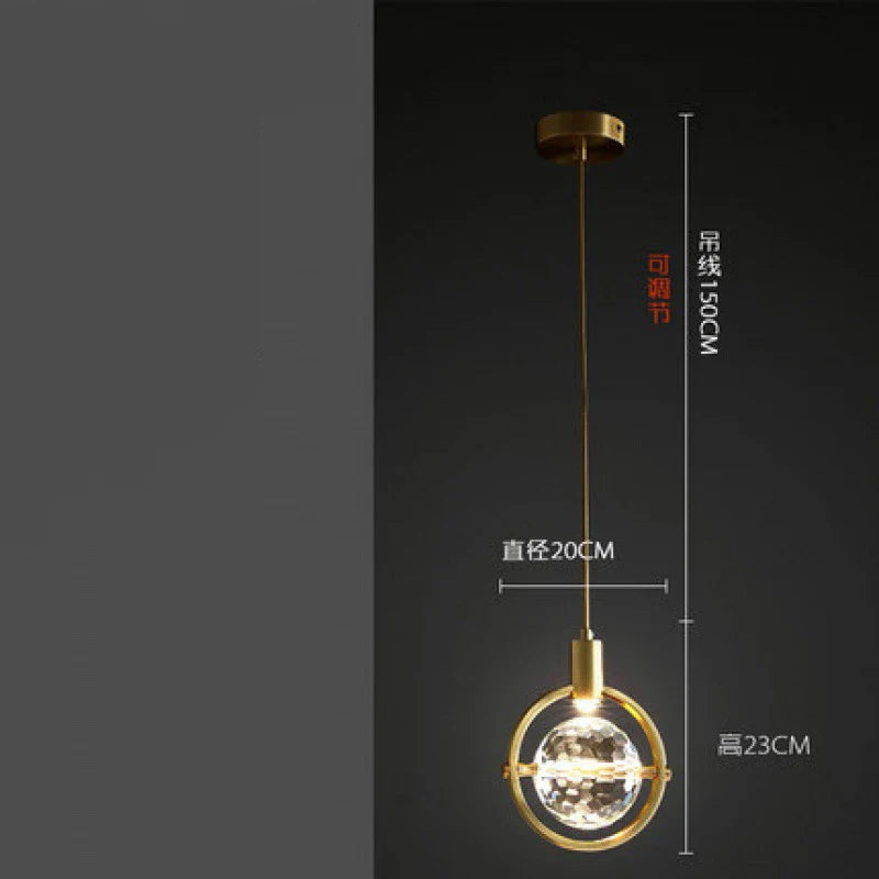 Afralia™ Crystal LED Ceiling Lamp Chandelier Iron Art Bar Home Decor.